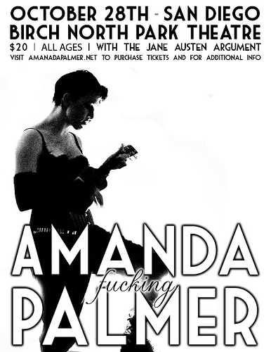 amanda palmer san diego concert poster