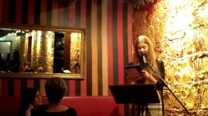 Bri Lee reads at the Moat in Melbourne.
